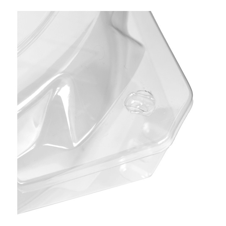 Plastic Hinged Bakery Container PET Ø23x5cm (115 Units)