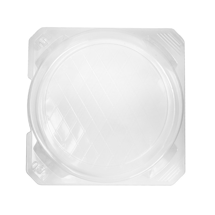Plastic Hinged Bakery Container PET Ø23x5cm (115 Units)