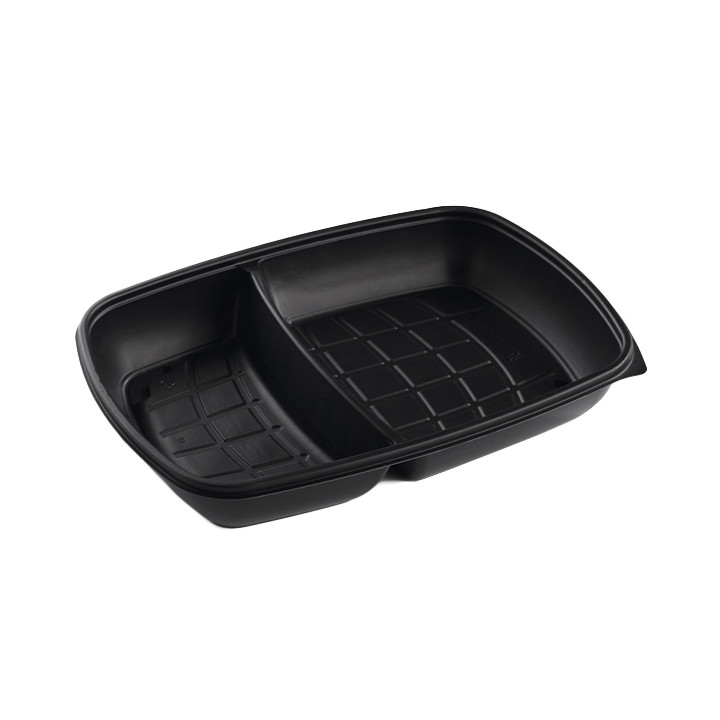 Plastic Deli Container PP 2C Black 1300ml 28x20x4cm (150 Units)