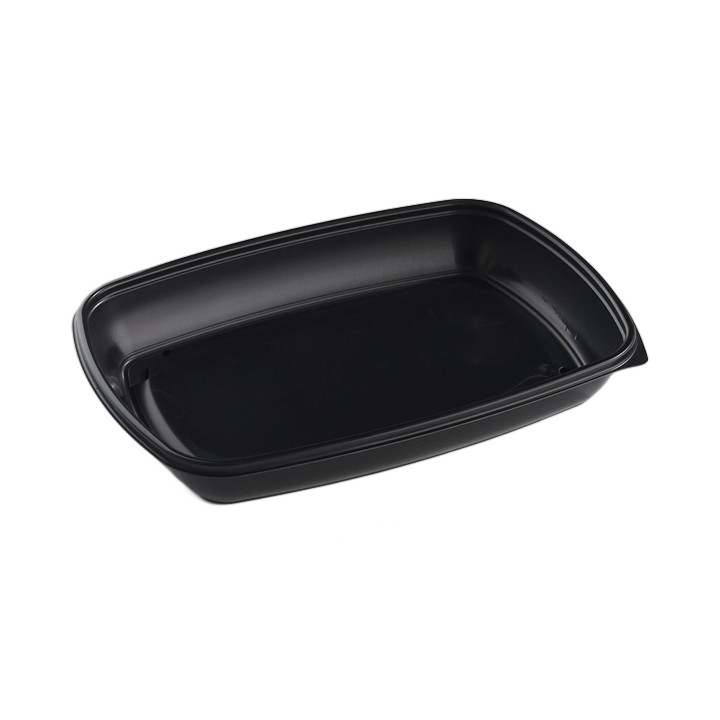 Plastic Deli Container PP Black 1350ml 28x20x4cm (50 Units) 