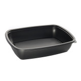 Plastic Deli Container PP Black 900ml 23x16,5cm (75 Units)  