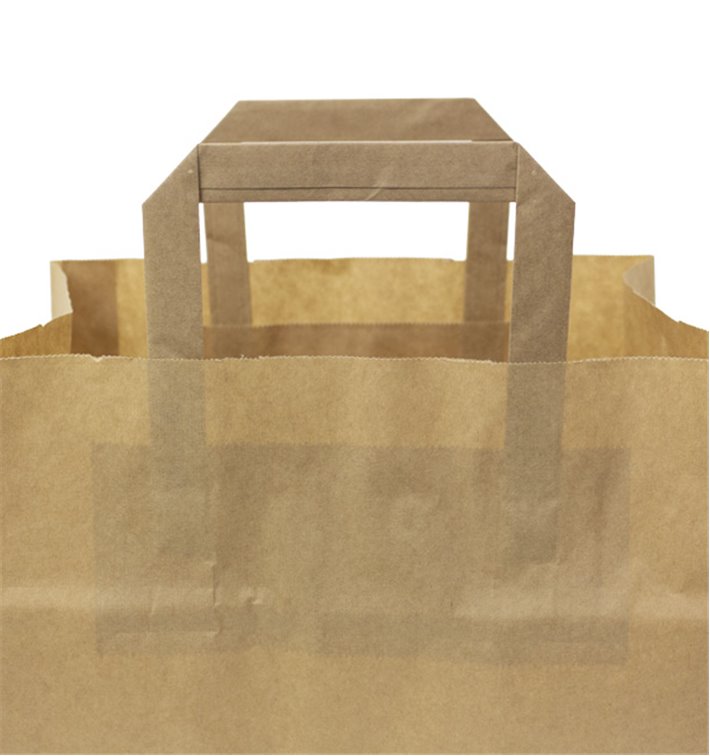 Paper bag with twisted handles