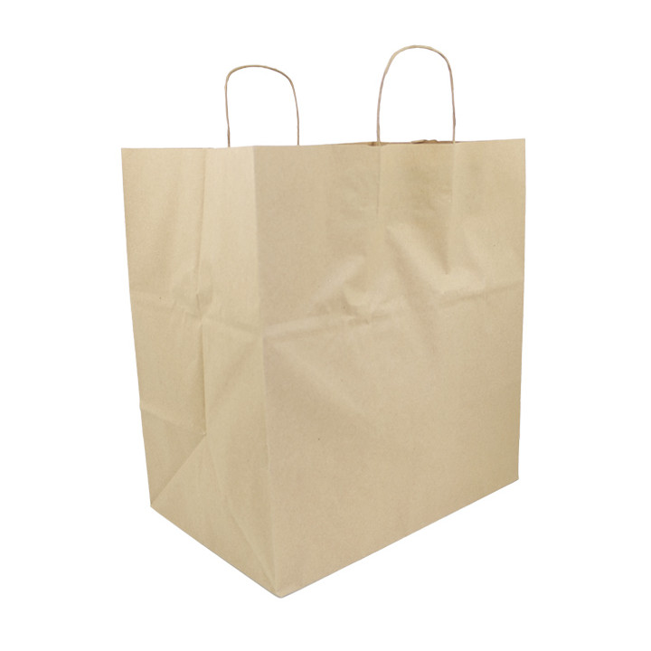 Paper Bag with Handles Kraft 120g/m² 36+24x39cm (200 Units)