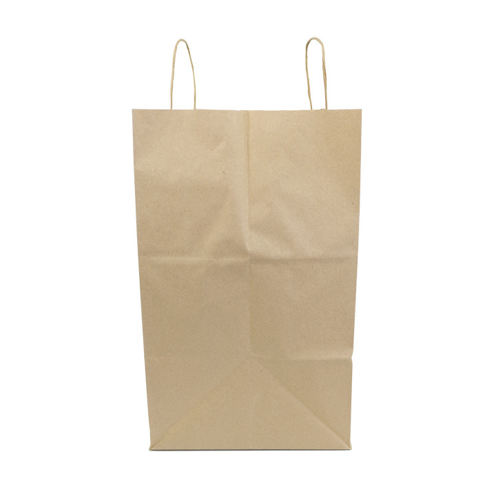 Paper Bag with Handles Kraft 120g/m² 36+24x39cm (200 Units)
