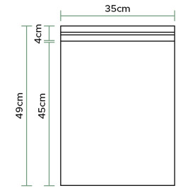 Plastic Bags Adhesive Flap CPP G160 35x45cm (1000 Units)