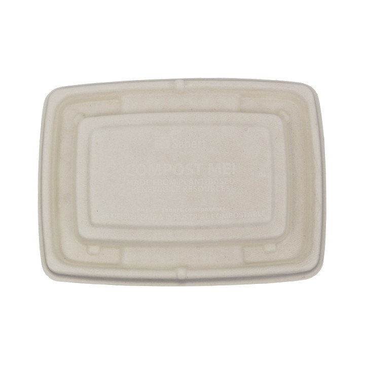 Sugarcane Lid for Container 23x16,5cm (300 Units)