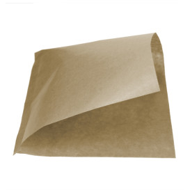 Paper Bag Grease-Proof Opened L Shape 15x15,2cm Natural (100 Units)