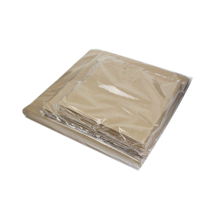 Paper Food Bag Grease-Proof Opened L Shape 12x12,2cm Natural (6000 Units)