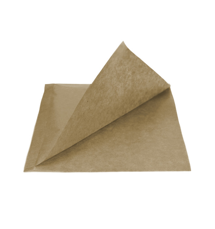 Paper Food Bag Grease-Proof Opened L Shape 12x12,2cm Natural (100 Units)