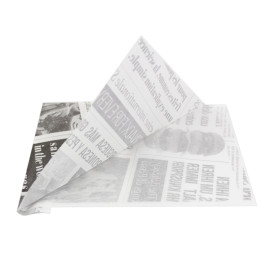 Paper Food Bag Grease-Proof Opened 2L "News" 15x16cm (250 Units)  