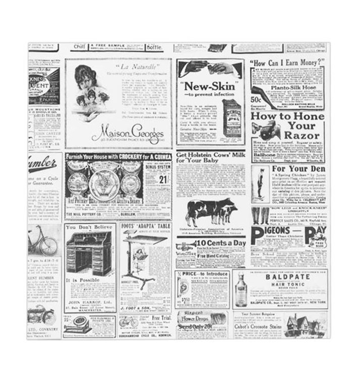 Paper Food Wrap Grease-Proof "Times" 31x31cm (1000 Units) 