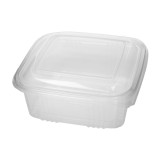 Plastic Hinged Deli Container Microwavable PP Square Shape 750ml (50 Units)  