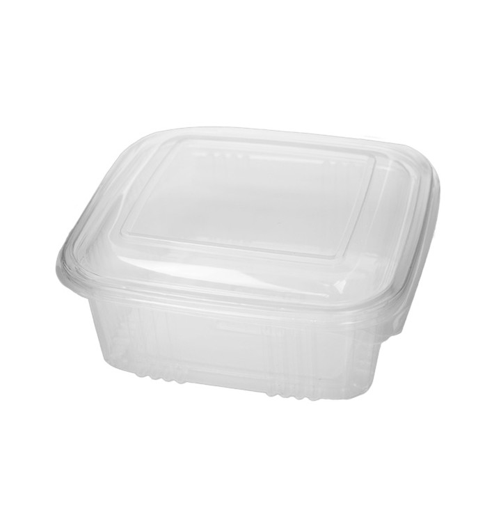 Plastic Hinged Deli Container Microwavable PP Square Shape 750ml (50 Units)  