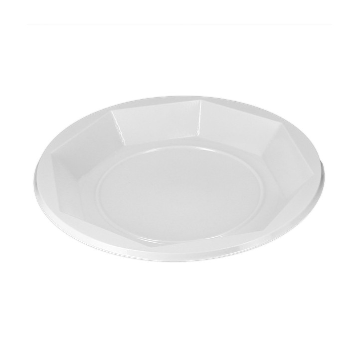 Reusable Plate Deep Economic PS White Ø22cm (420 Units)