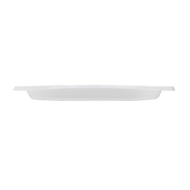 Reusable Plate Flat Economic PS White Ø22cm (300 Units)