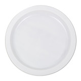 Reusable Plate Flat Economic PS White Ø22cm (25 Units) 