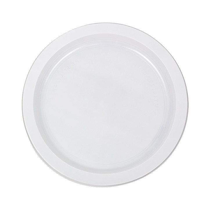 Reusable Plate Flat Economic PS White Ø22cm (25 Units) 