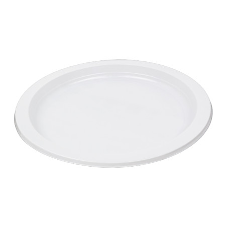 Ø22 cm white PS reusable plate