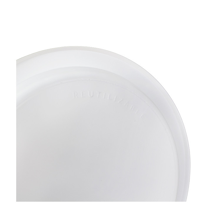 Reusable Plate Flat Economic PS White Ø22cm (25 Units) 