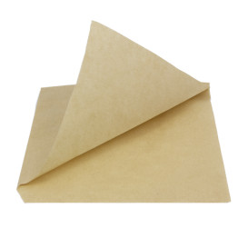 Paper Food Bag Grease-Proof Opened L Shape Kraft 15x15cm (3000 Units)