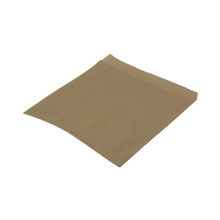 Paper Food Bag Grease-Proof Opened L Shape Kraft 15x15cm (250 Units)  
