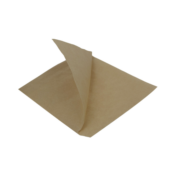Paper Food Bag Grease-Proof Opened L Shape Kraft 15x15cm (250 Units)  