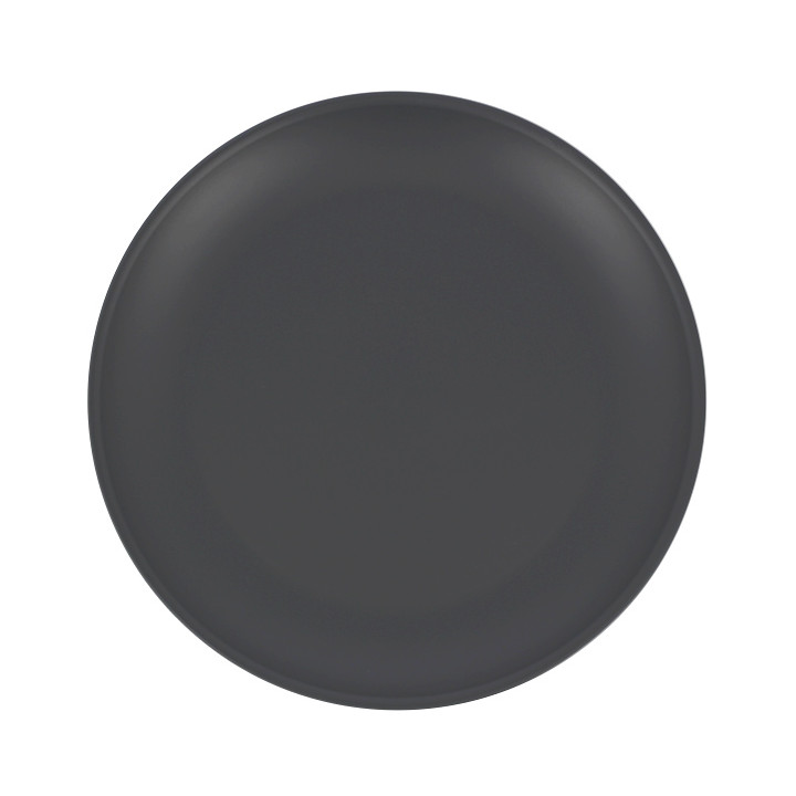Reusable Plate Durable PP Mineral Antracite Ø23,5cm (54 Units)