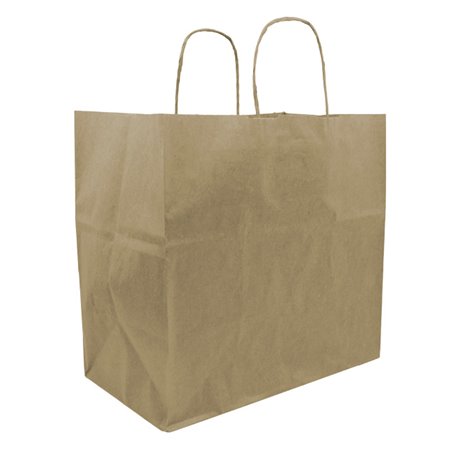 Kraft paper bag with twisted handles 28 + 17 x 29 cm