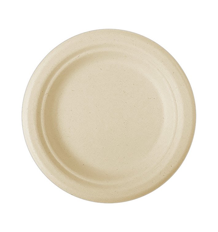 Sugarcane Plate Natural Ø15,5 cm (50 Units) 