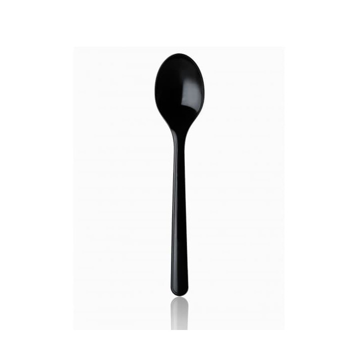 Plastic Spoon Premium Black 18,5 cm 