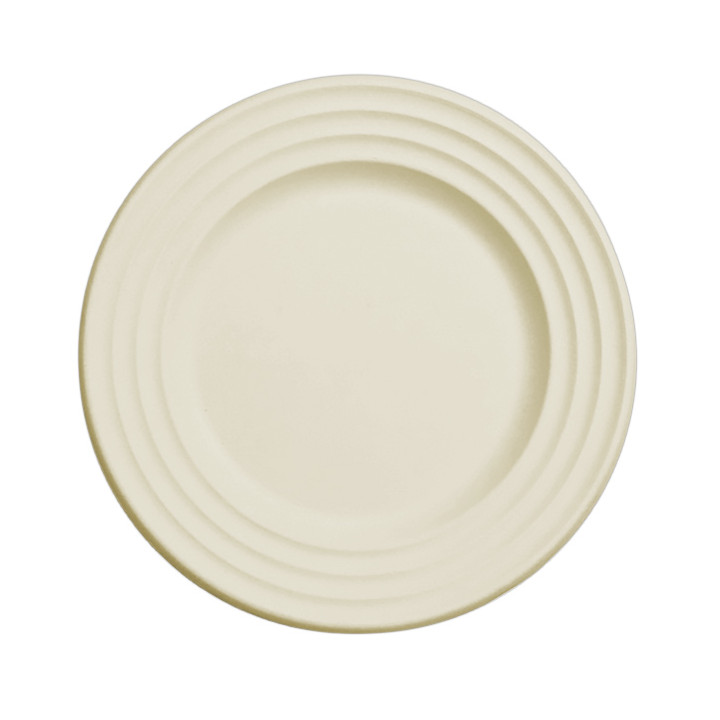 Sugarcane Plate Premium Wave Natural Ø18cm (600 Units) 