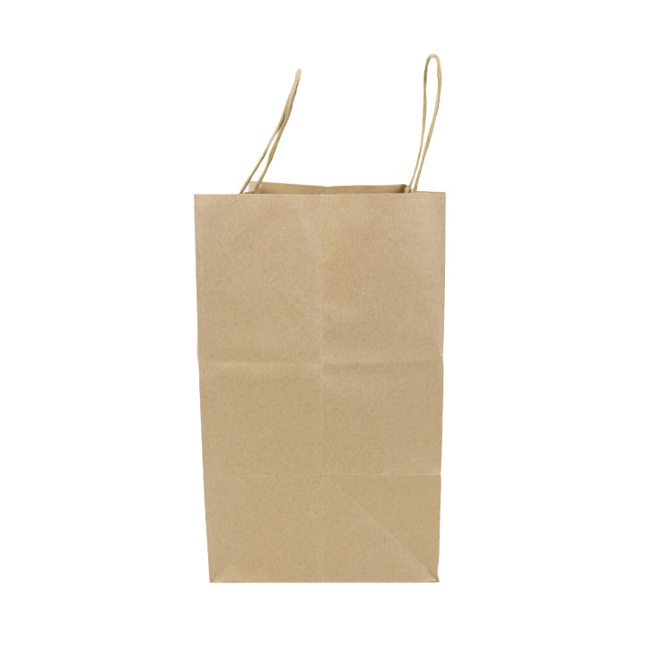 Paper Bag with Handles Kraft Hawanna 100g/m² 28+16x27cm (250 Units)