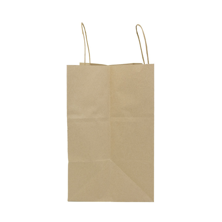 Paper Bag with Handles Kraft Hawanna 100g/m² 32+20x32cm (200 Units)