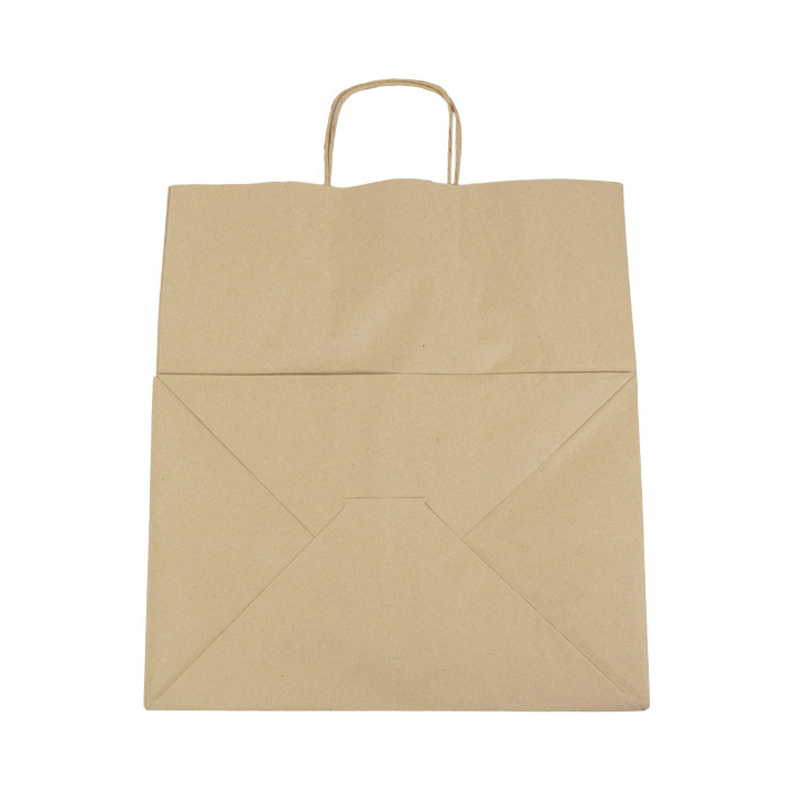 Paper Bag with Handles Kraft 120g/m² 36+24x39cm (200 Units)