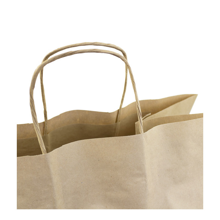 Paper Bag with Handles Kraft 120g/m² 36+24x39cm (200 Units)