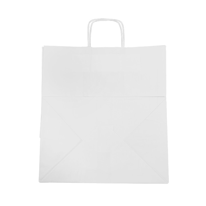 Paper Bag with Handles White 100g/m² 36+24x39cm (200 Units)