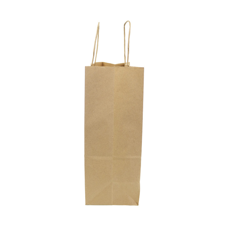 Paper Bag with Handles Kraft Hawanna 100g/m² 24+12x31cm (250 Units)