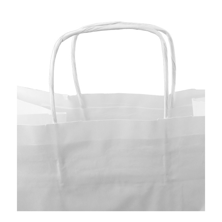 Paper Bag with Handles White 100g/m² 36+24x39cm (200 Units)