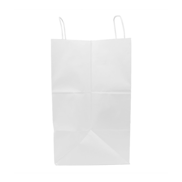 Paper Bag with Handles White 100g/m² 36+24x39cm (200 Units)