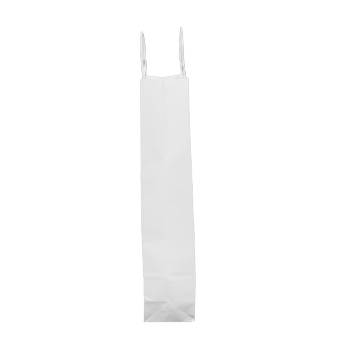 Paper Bottle Bag with Handles White 18+8x39cm (300 Units)