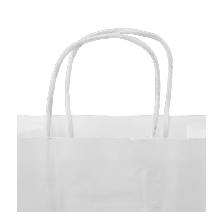 Paper Bottle Bag with Handles White 18+8x39cm (50 Units) 