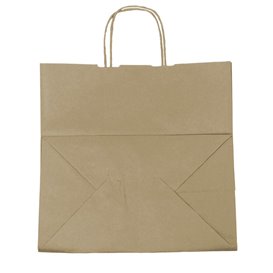 Paper Bag with Handles Kraft Brown 80g/m² 30+18x29cm (250 Units)