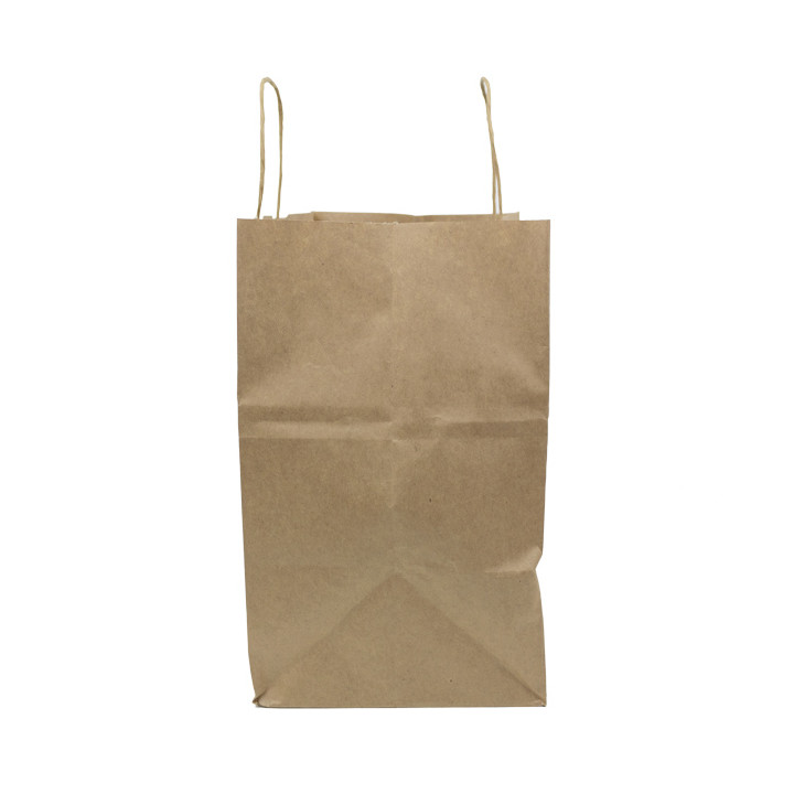 Paper Bag with Handles Kraft Brown 80g/m² 30+18x29cm (250 Units)