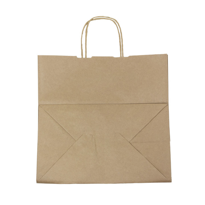 Paper Bag with Handles Kraft Brown 80g/m² 30+18x29cm (25 Units) 