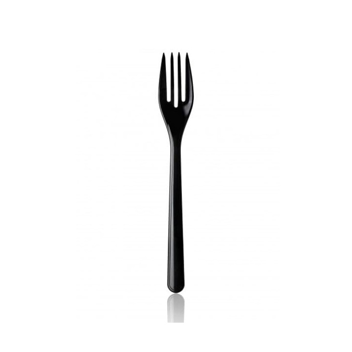 Plastic Fork Premium Black 18,5cm 