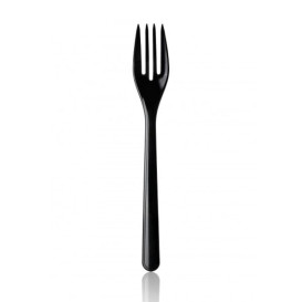 Plastic Fork Premium Black 18,5cm 