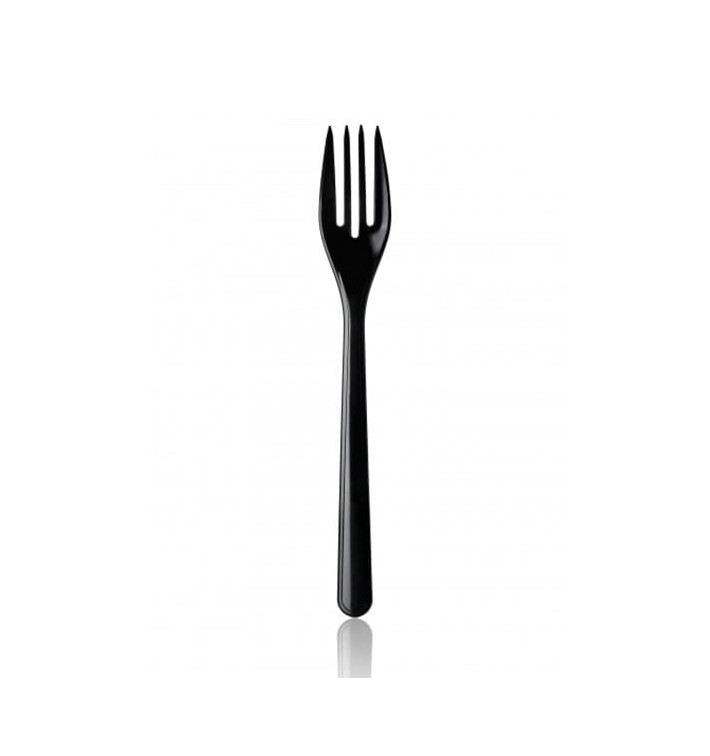 Plastic Fork Premium Black 18,5cm 