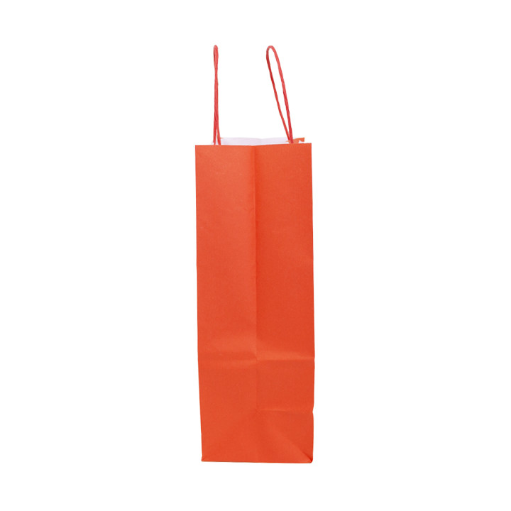 Paper Bag with Handles Kraft Red 100g/m² 25+11x31cm (250 Units)