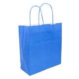Paper Bag with Handles Turquoise 100g/m² 22+9x23cm (25 Units) 