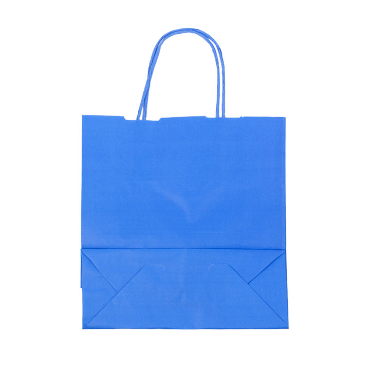 Paper Bag with Handles Turquoise 100g/m² 22+9x23cm (25 Units) 